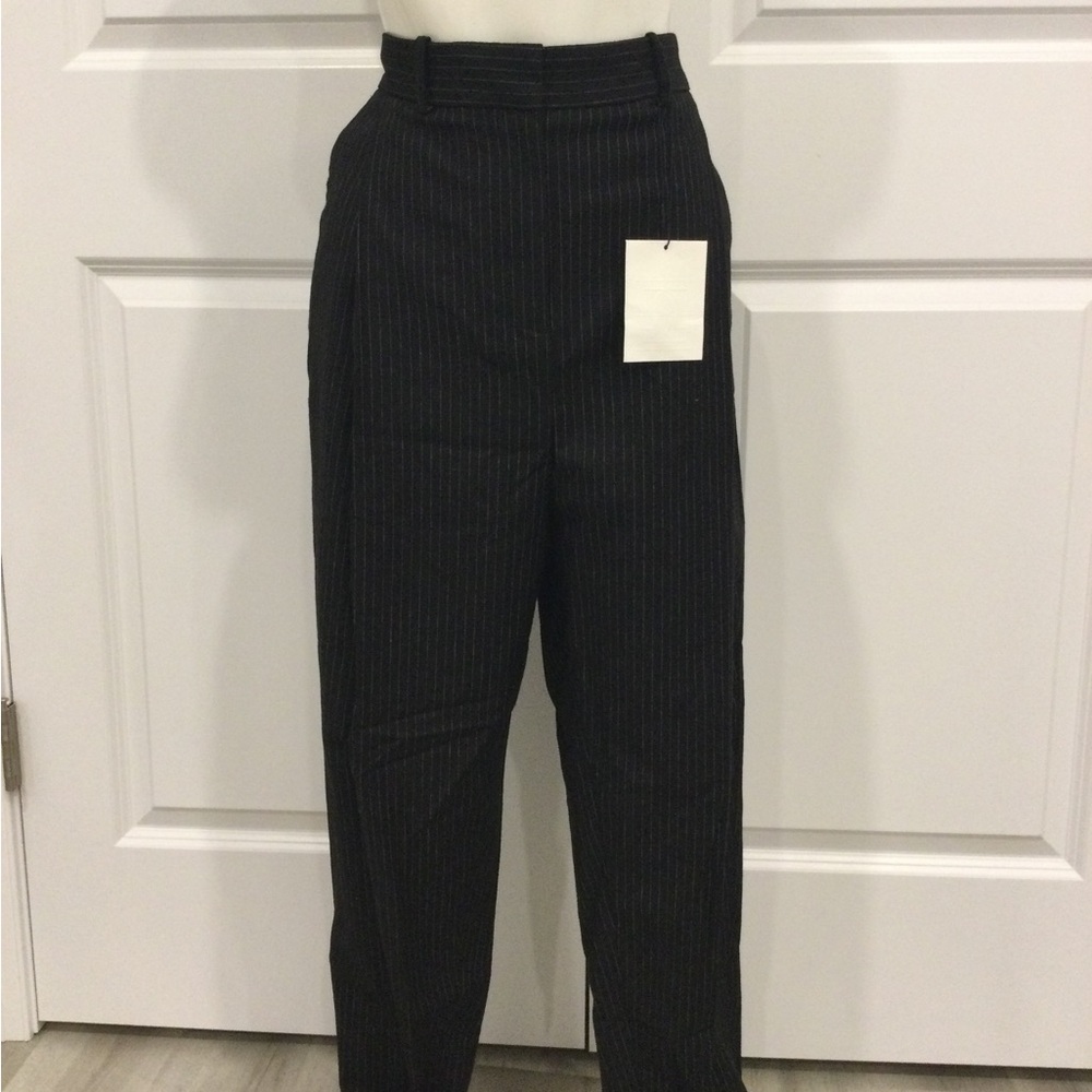 Toteme Black Pinstripe Pants